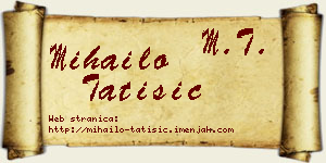 Mihailo Tatišić vizit kartica